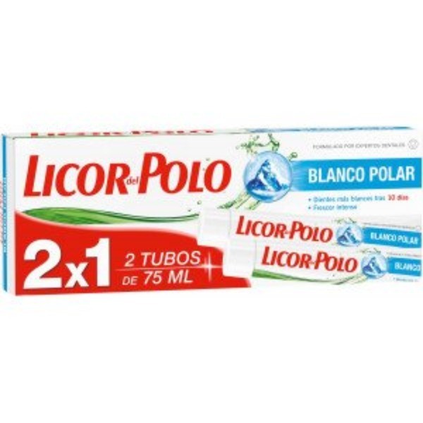 Licor del Polo dentí­frico Blanco Polar 2x75 ml