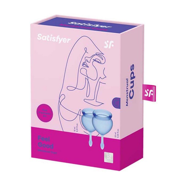 Satisfyer feel good copa menstrual azul oscuro 2un