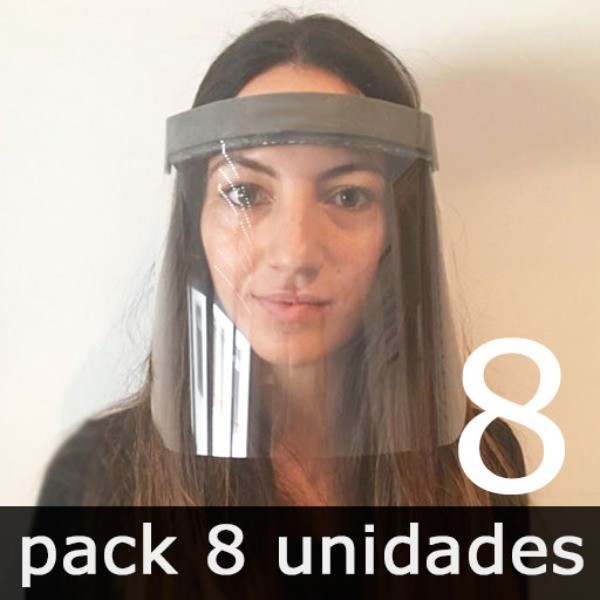 PANTALLA FACIAL PREVENTIVA CONTRA EL COVID-19 (8 unidades)