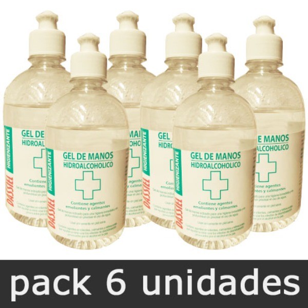 Gel de Manos Hidroalcohólico - Pack 6 botes 150ml