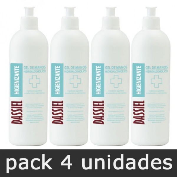 Gel de Manos Hidroalcohólico - Pack 4 botes 500ml dosificador