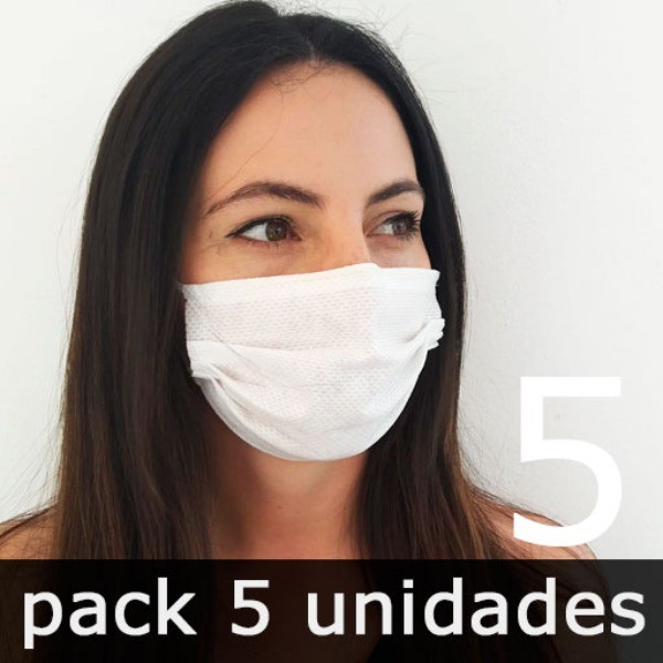 Mascarillas para adultos Higiénicas Reutilizables - Pack 5 Unidades