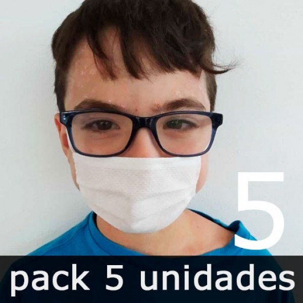 Mascarillas para Niños Higiénicas Reutilizables - Pack 5 Unidades